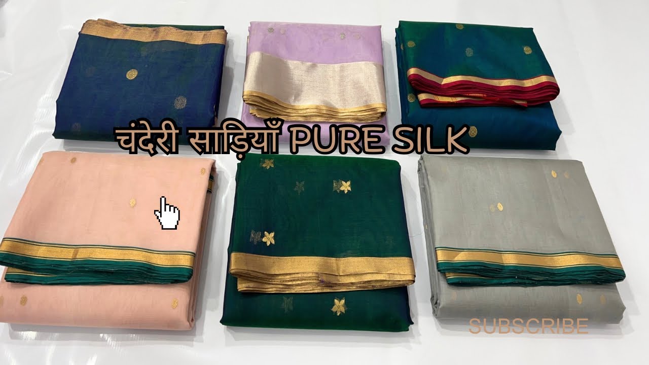 Latest Pure Chanderi Silk Saree Collection | Festive & Wedding Looks 💫”