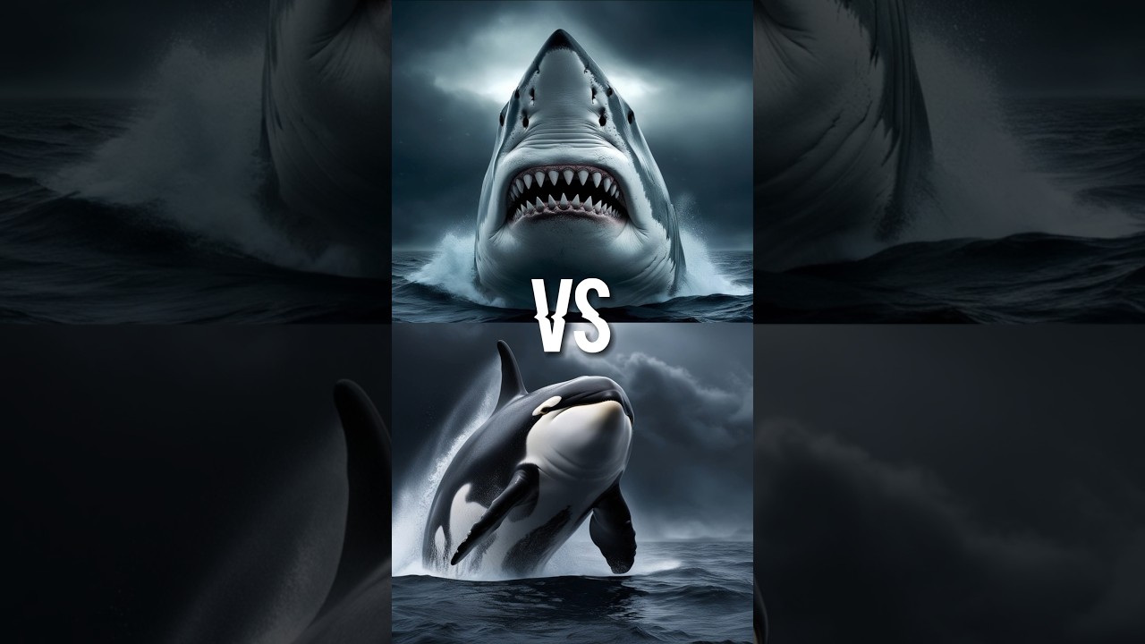 Great White Shark vs Marine animals vs Orca  #animal #seaanimals  #wildlife #orca #shark #whale