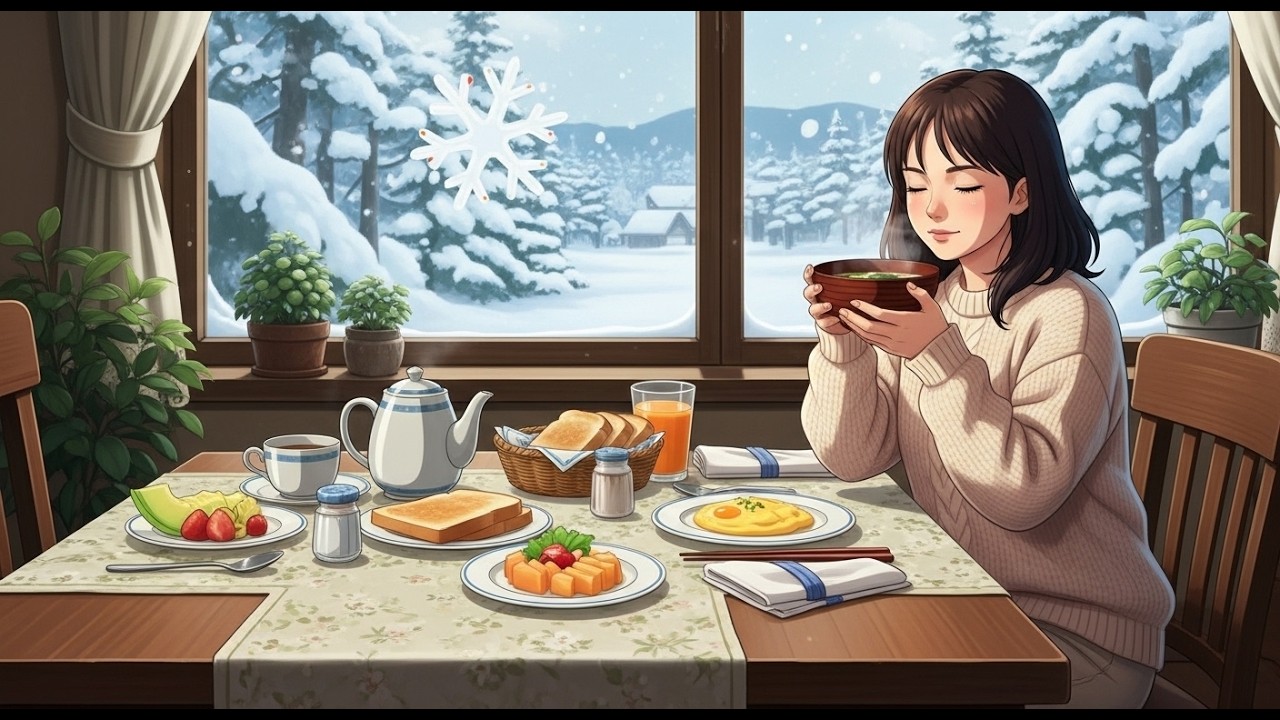 Winter Warmth Inside Cottage ❄️ Cozy Japanese Countryside Interior | Relaxing Ghibli ASMR Style