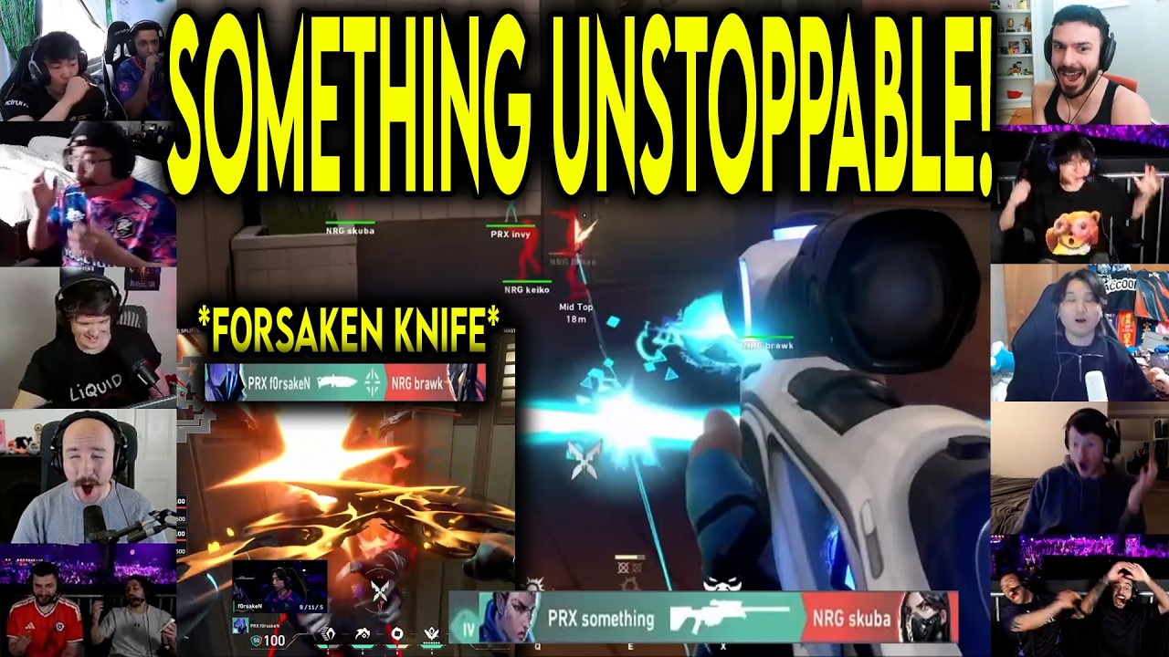 Valorant Streamers React To PRX Something UNREAL OP 4k & f0rsakeN KNIFING Brawk In Masters Santiago