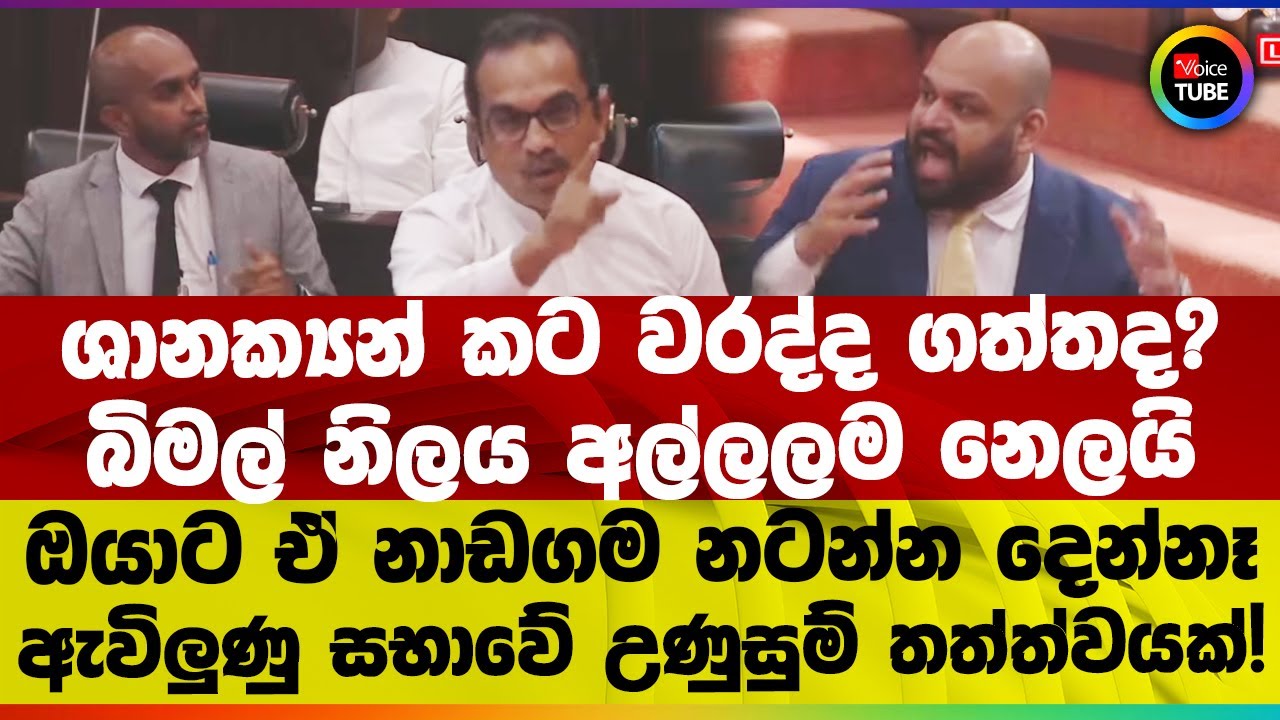 ශානක්‍යන් කට වරද්ද ගත්තද? බිමල් නිලය අල්ලලම නෙලයි - ඔයාට ඒ නාඩගම නටන්න දෙන්නෑ...