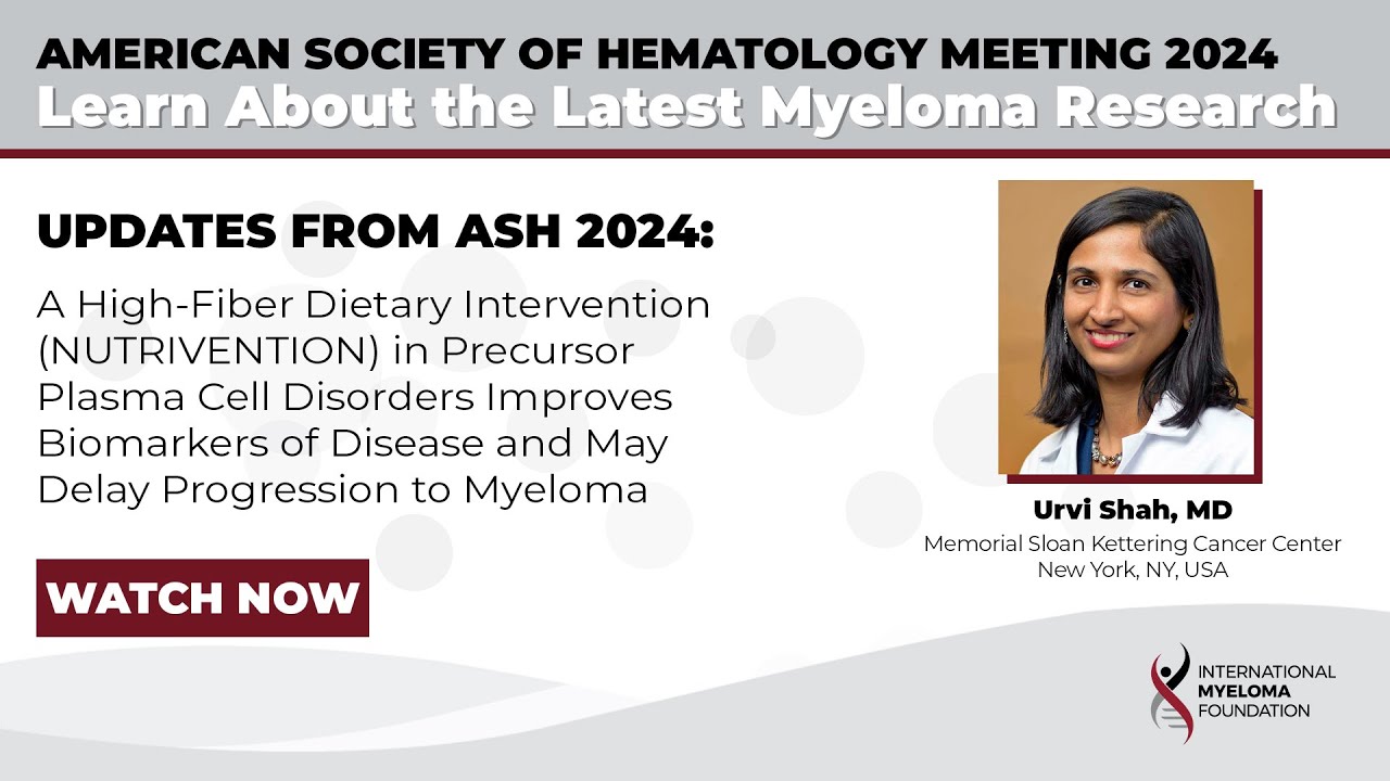 Exploring Dietary Intervention (NUTRIVENTION) in Myeloma: Impact on Progression and Immune Response
