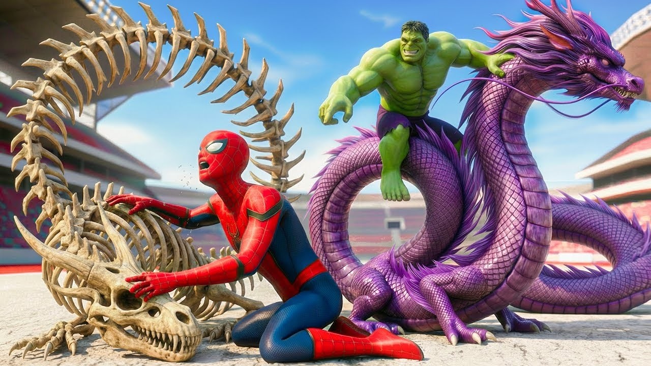 🐉🕷️ SPIDERMAN Wins The Magic Legendary Dragon Racing Championship – Epic Racing Challenge