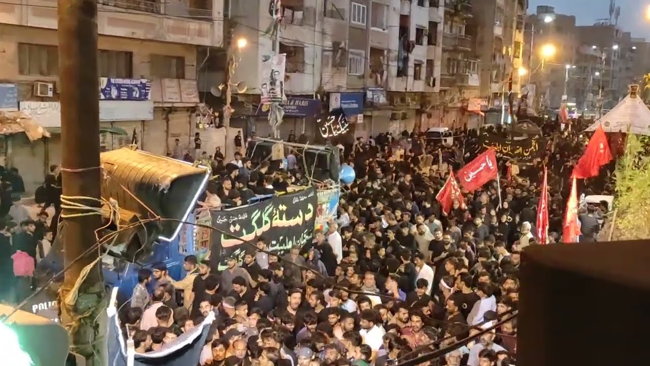 Chehlum/Arbaeen Markazi Juloos 1444.H/2022 near Hussainia Iranian kharadar Karachi.