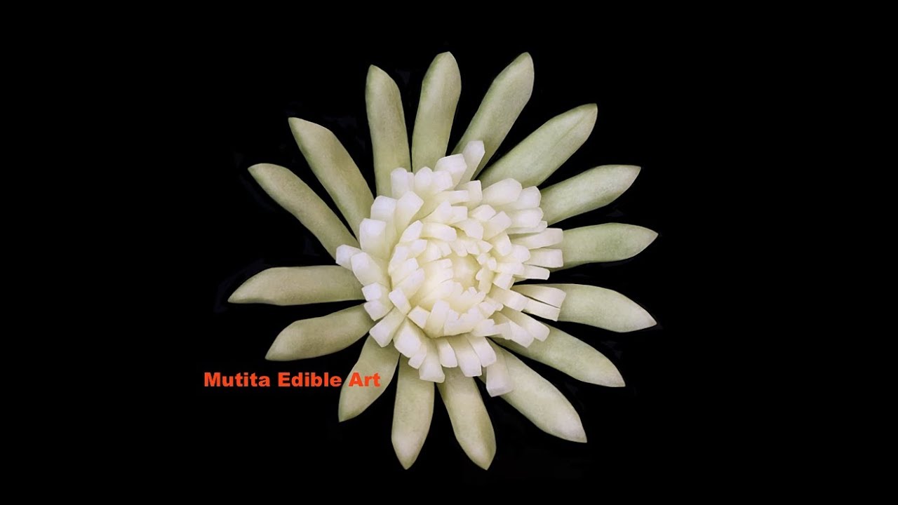 Simple Zucchini Flower For Beginners | Lesson 190 | Mutita Art Of Fruit & Vegetable Carving Videos