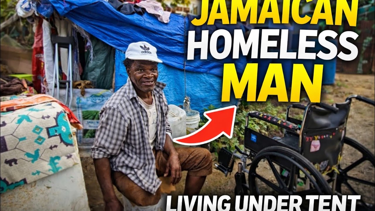 HOMELESS JAMAICAN MAN LIVING IN TENT IN OCHO RIOS JAMAICA 🇯🇲 