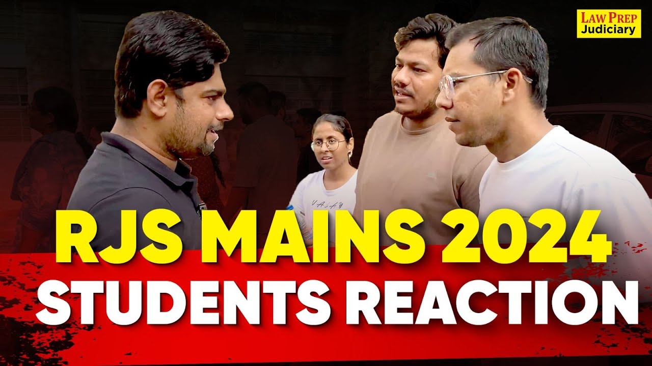 RJS Mains Exam 2024 | Students Reaction On RJS Mains Day 1 Exam