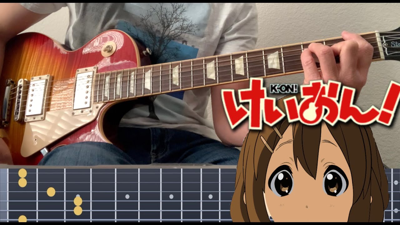 K-ON S2E1 - Yui Solo (Accurate Cover + Chord Shapes)