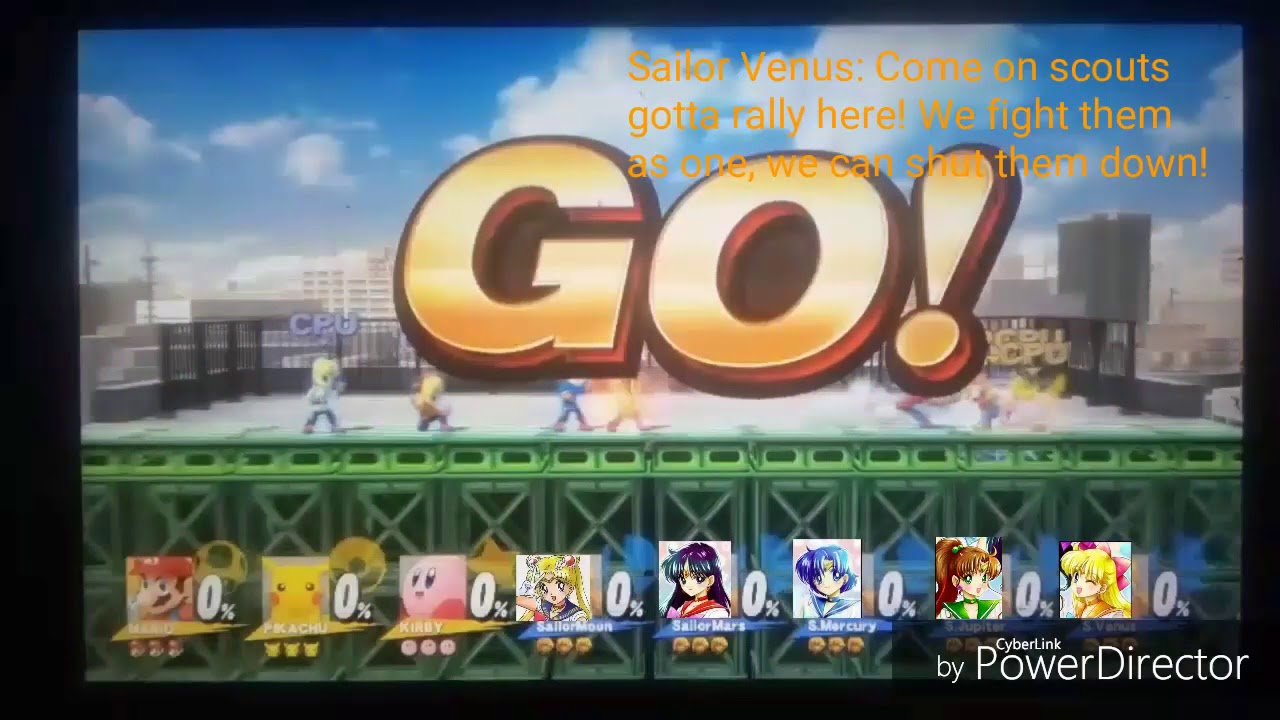 SSB4 Mario, Kirby, & Pikachu Vs The Sailor Senshi Mii's(8-Player/3-Stock Smash) SSB4 Vs Sailor Moon