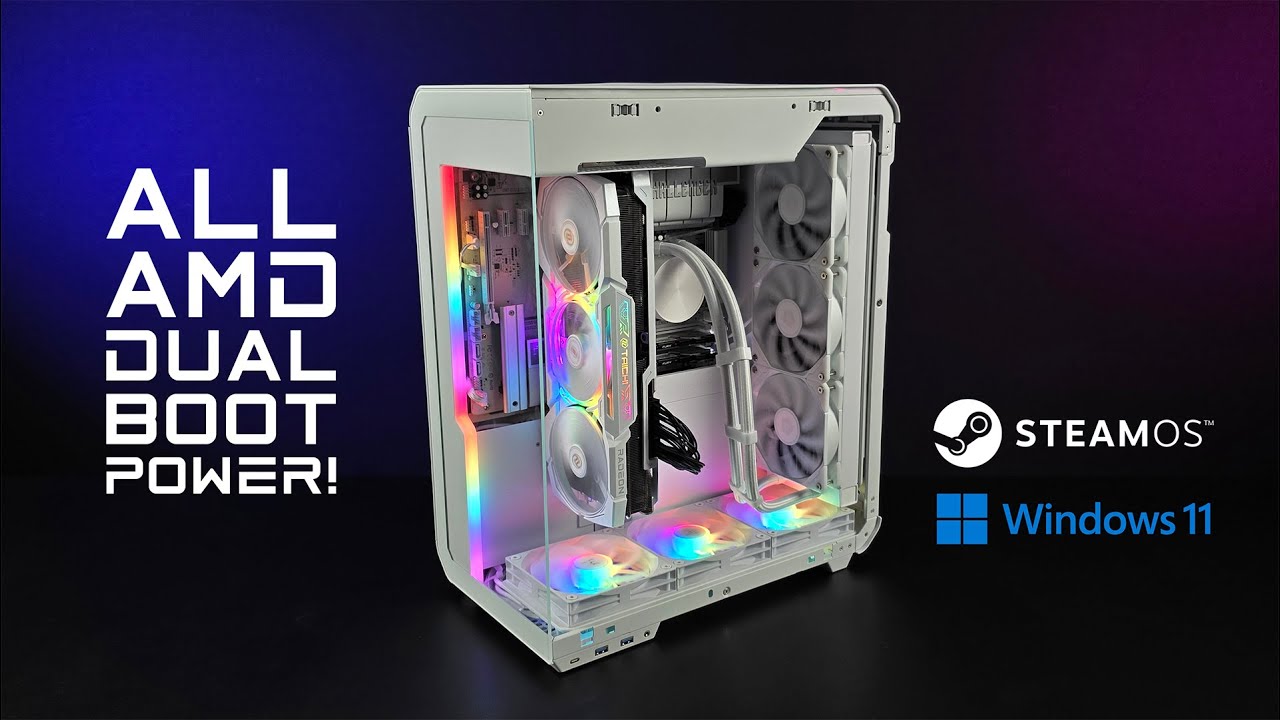 I Built the Ultimate Dual Boot All-AMD PC! SteamOS vs. Windows