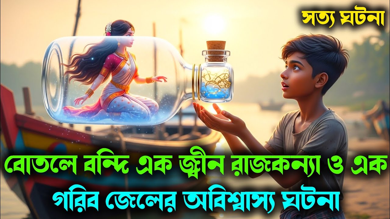 ২০২৫ এর সেরা গল্প🥀💔।  বোতলে বন্দি জ্বীন রাজকন্যা ও গরিব জেলের অবিশ্বাস্য প্রেমের গল্প | Love Story