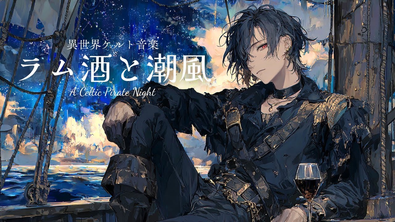 【異世界ケルト音楽】ラム酒と潮風｜A Celtic Pirate Night— 海賊ビリーと過ごす1時間の船の旅【作業用BGM】