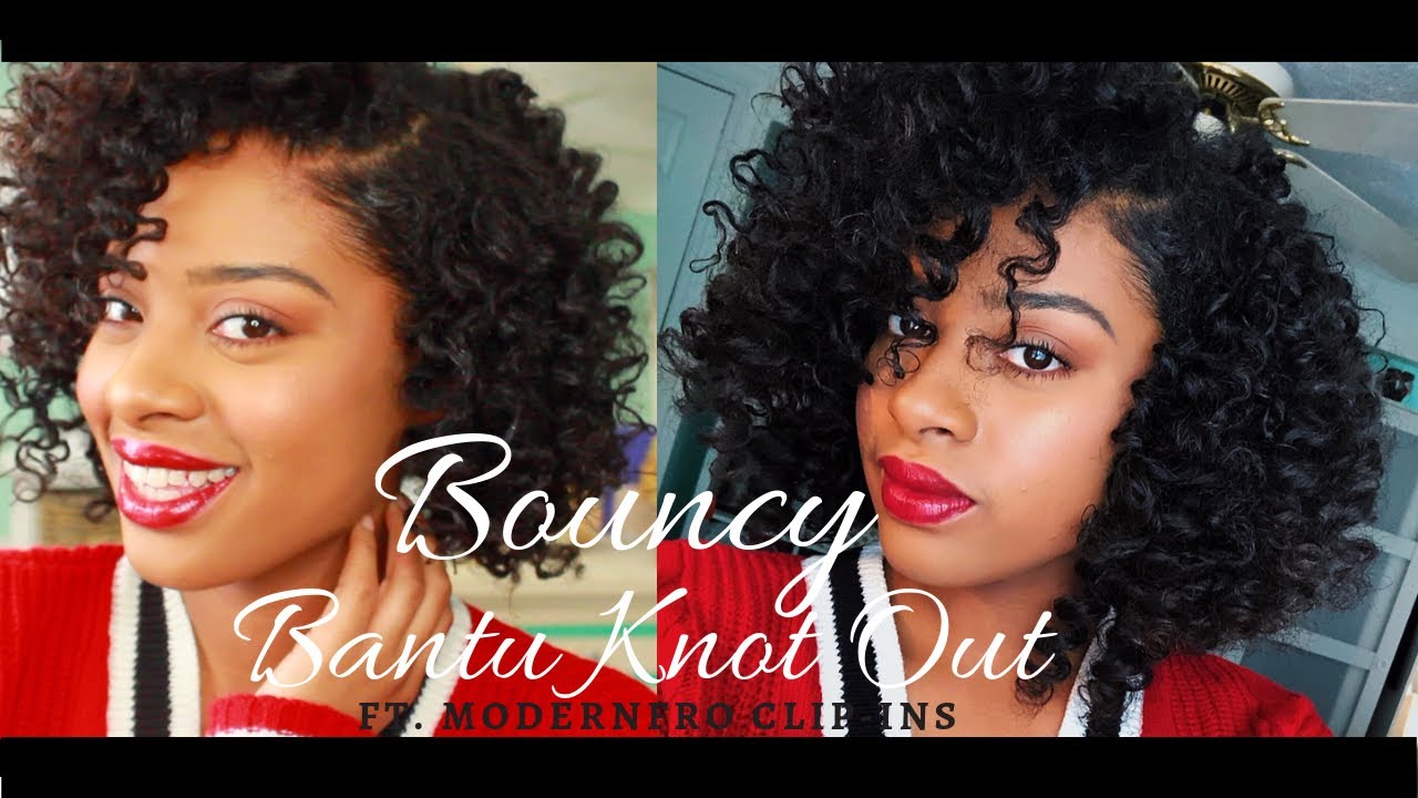 How to Creat Bouncy Fluffy Bantu Knot Out | ft. ModernFro Clip-ins
