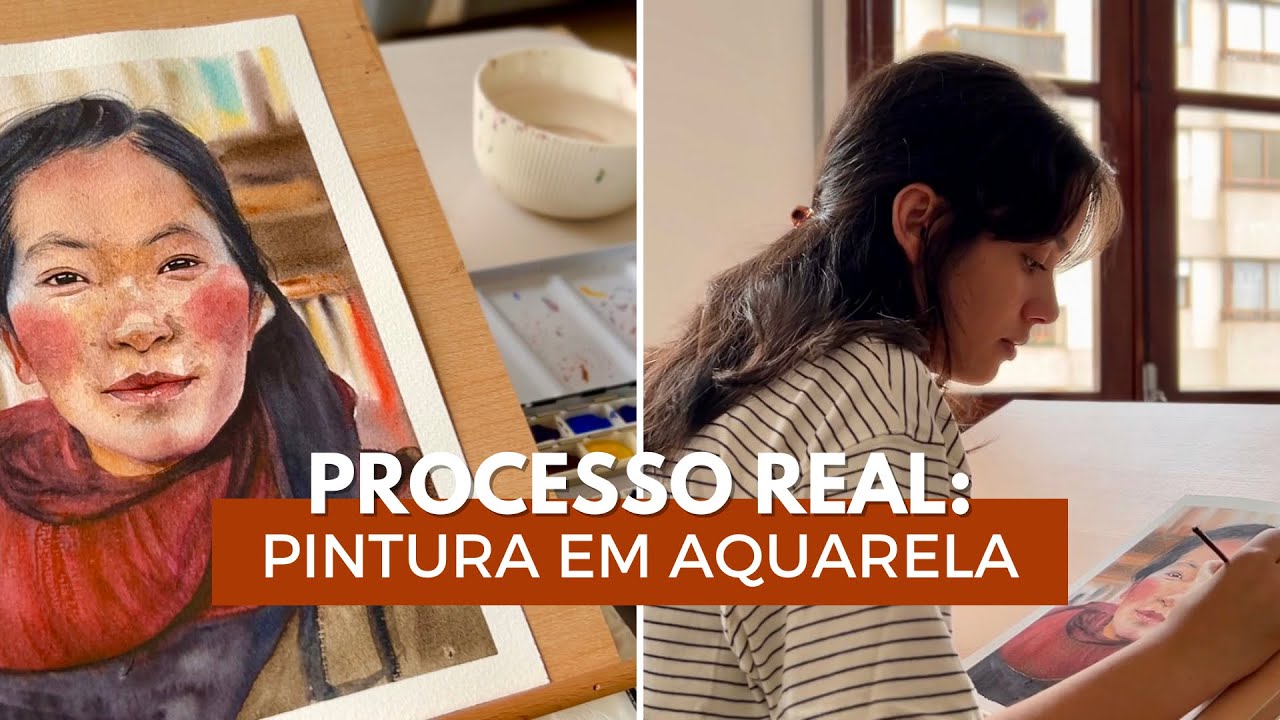 MEU PROCESSO REAL DE UMA PINTURA EM AQUARELA