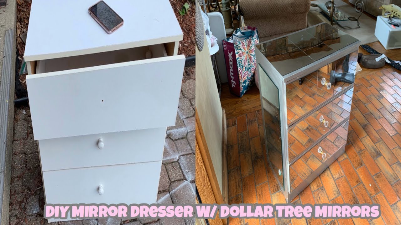 Diy Mirror Dresser Using Dollar Tree Mirrors