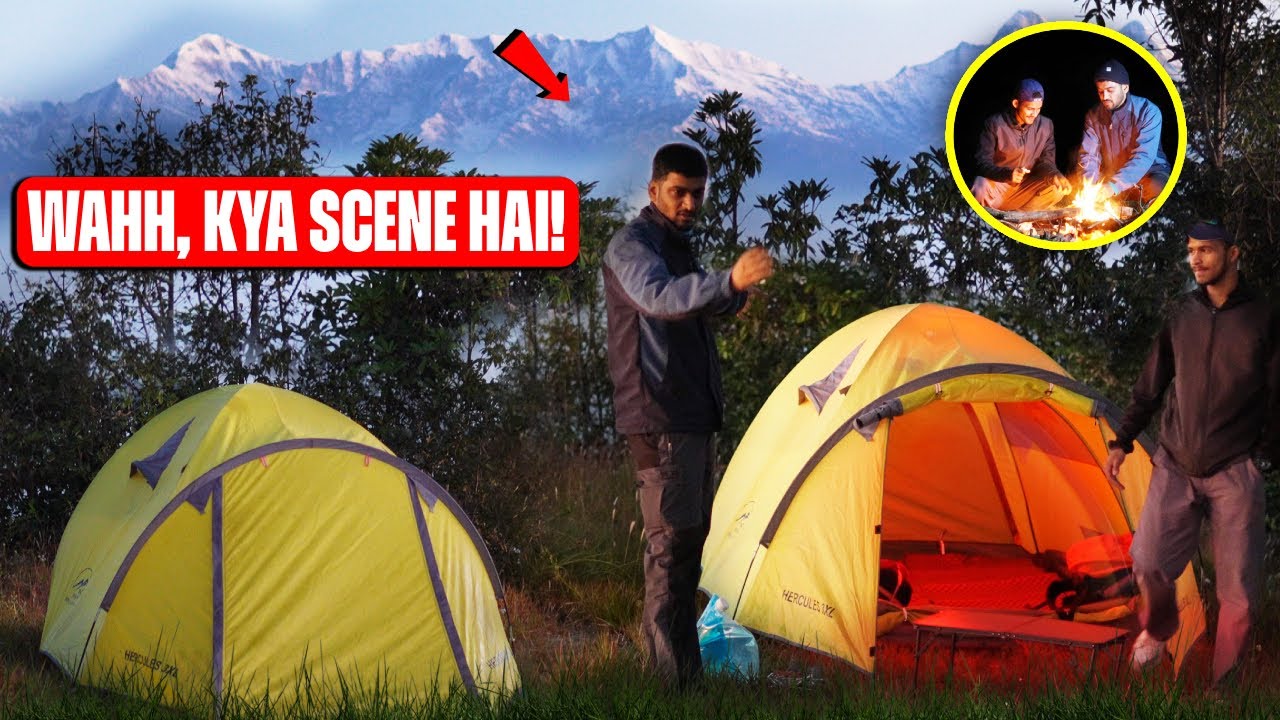 Samne Himalaya Dikh Raha Tha! 🤯 Uttarakhand's Best Camping Location (Camping Vlog) #himalayaview