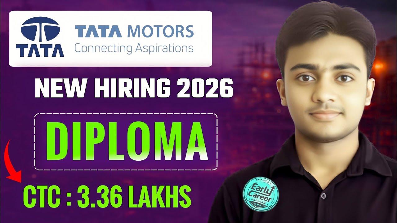 Tata Motor Recruitment 2026। Saksham Program। Diploma Engineers। CTC : 3.6 LAKHS। Tata Motor Jobs 