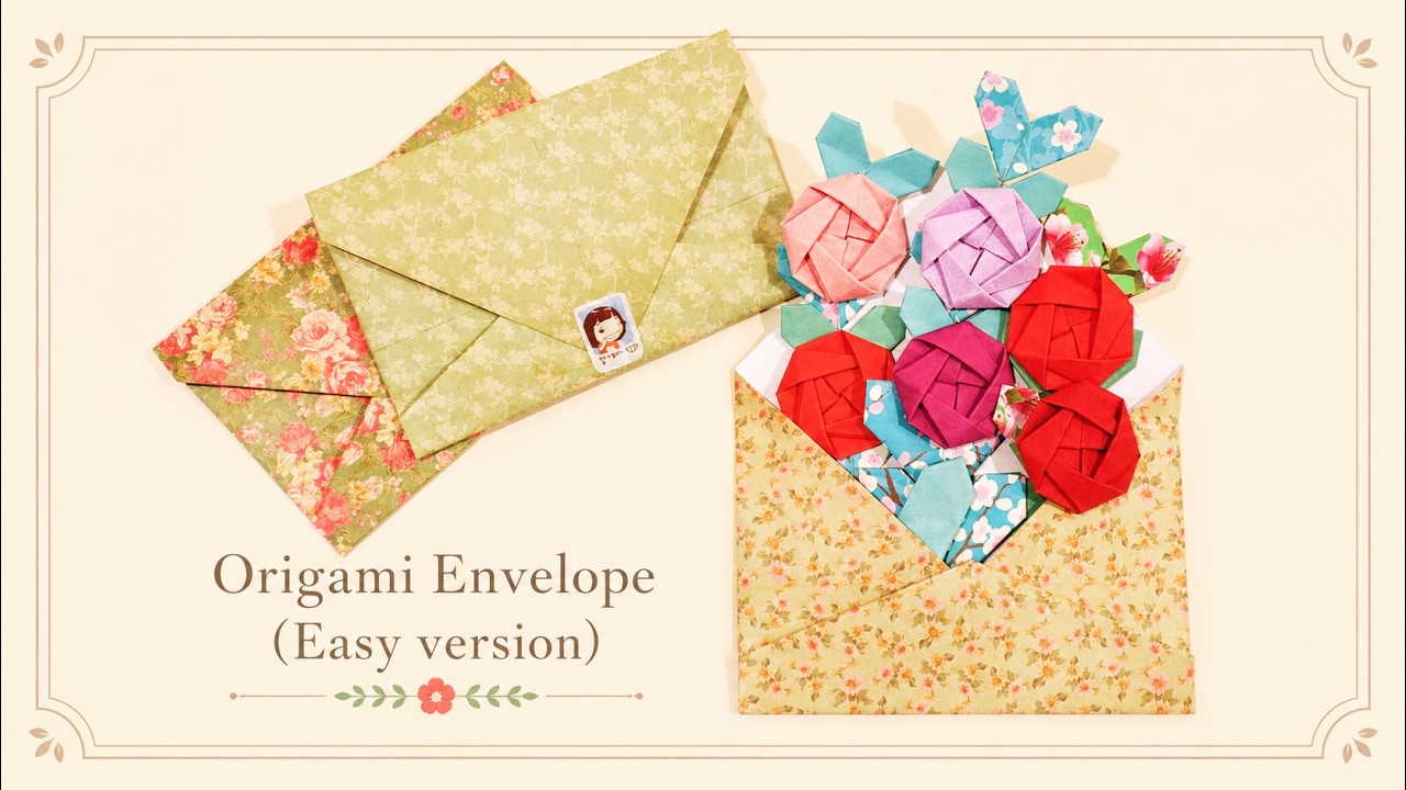 Origami Envelope | Super Easy Hand-Folded Envelope | Paper Envelope Tutorial | DIY Paper Crafts