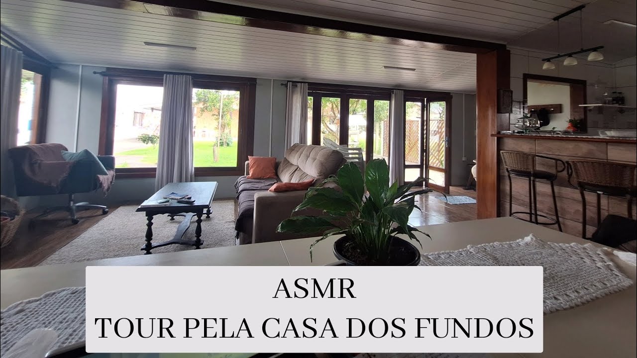 ASMR TOUR| Mostrando a casa com scratching, tapping e sons de boca #asmr externo