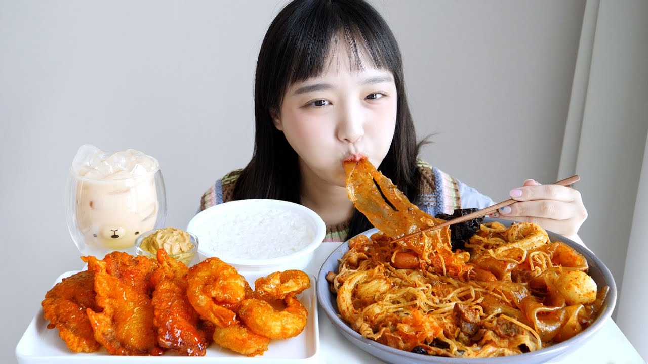 흰쌀밥 마라샹궈 먹방🔥열받아서 급 마라수혈하는 영상🤦‍♀ ft.꿔바로우 REALSOUND MUKBANG | Mara Xiang Guo :D
