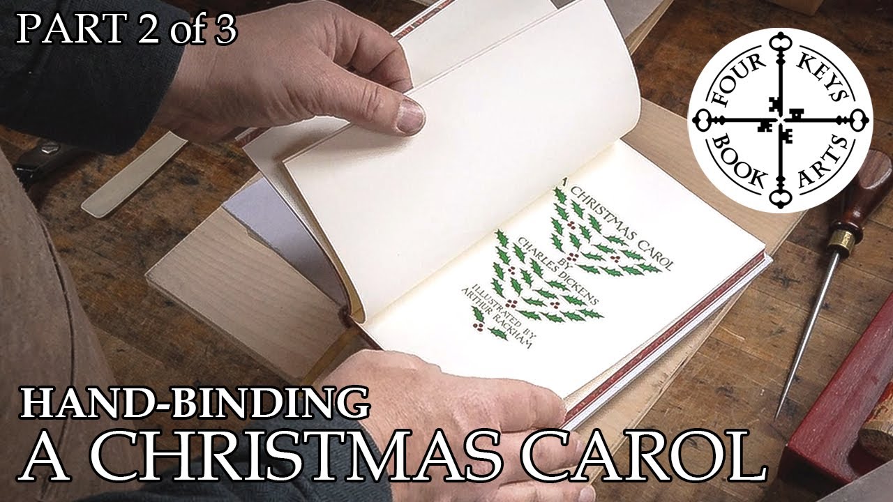 Hand-Binding 'A Christmas Carol' - Part 2 - Weaving Endbands, Cover Boards & Preparing Leather