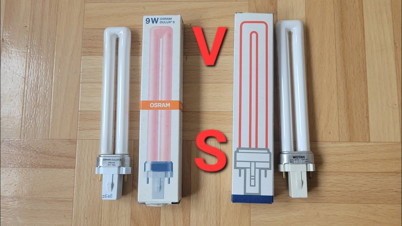 Lamps comparison #5: OSRAM VS WOTAN DULUX-S 9W/60 RED G23