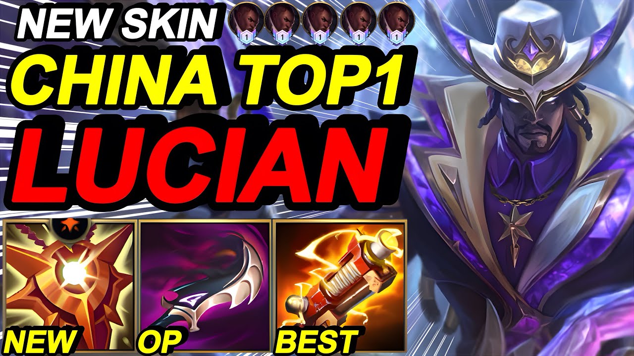 Wild Rift China Top1 Lucian Adc - New Meta - Best Build Runes - Prestige High Noon Lucian Skin