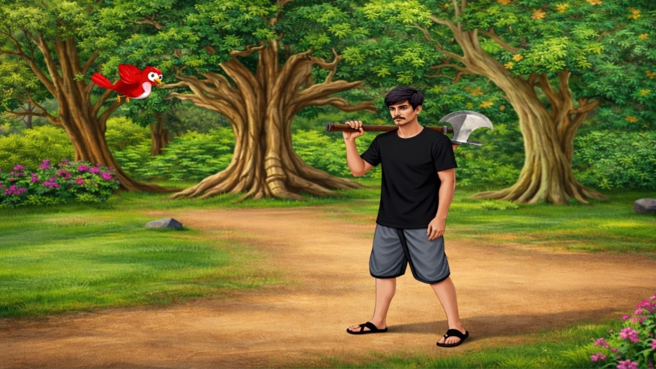 गरीब लकड़हारे की जिंदगी बदल देने वाली रात... 😱✨ अमृत सरोवर का राज़ क्या था?