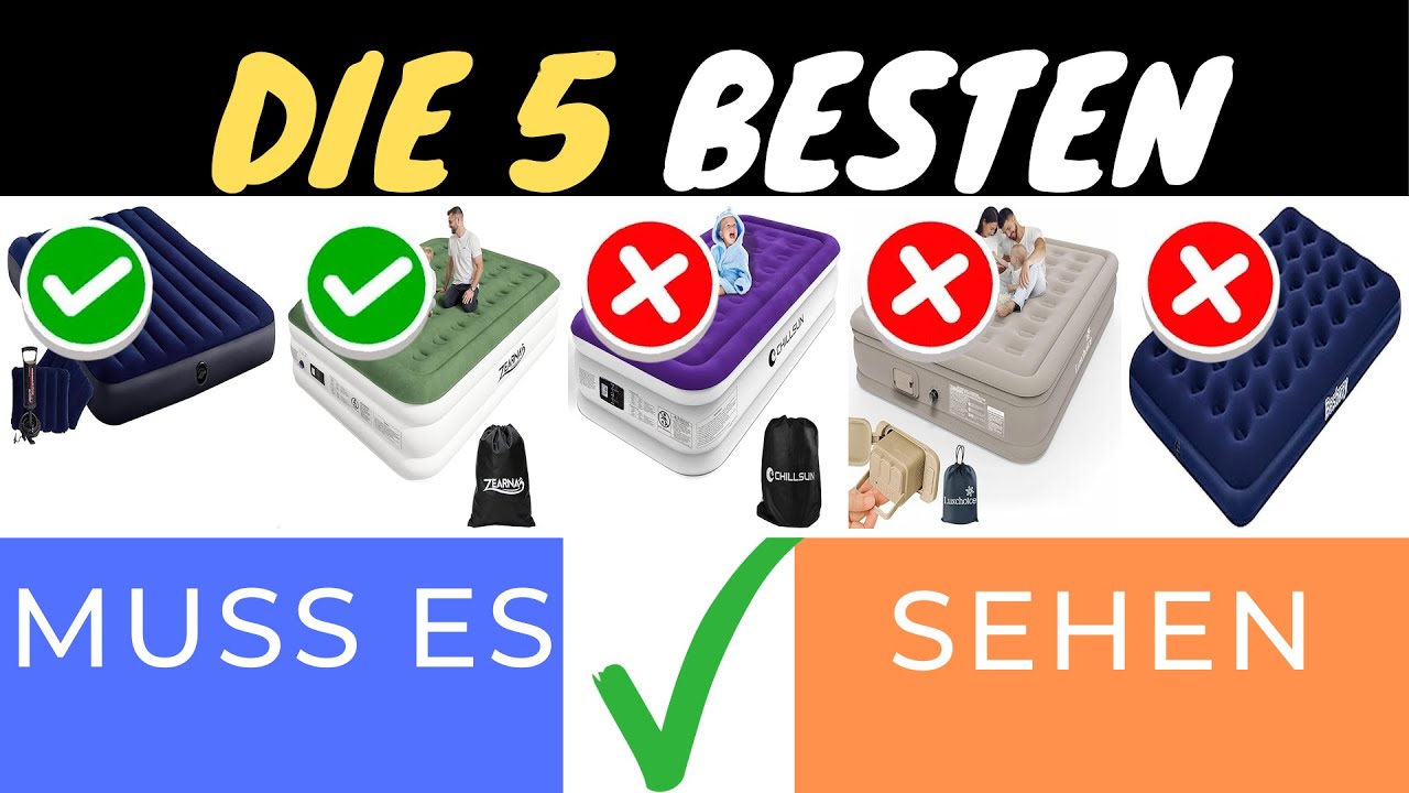 DIE TOP 5 AUFBLASBAREN MATRATZEN F&Uuml;R PERFEKTEN SCHLAF 2025 🌙🛏️