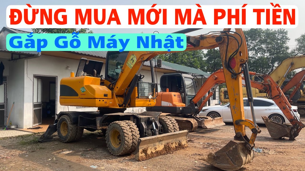 máy xúc lốp động cơ Yanmar có kẹp gỗ giá siêu rẻ