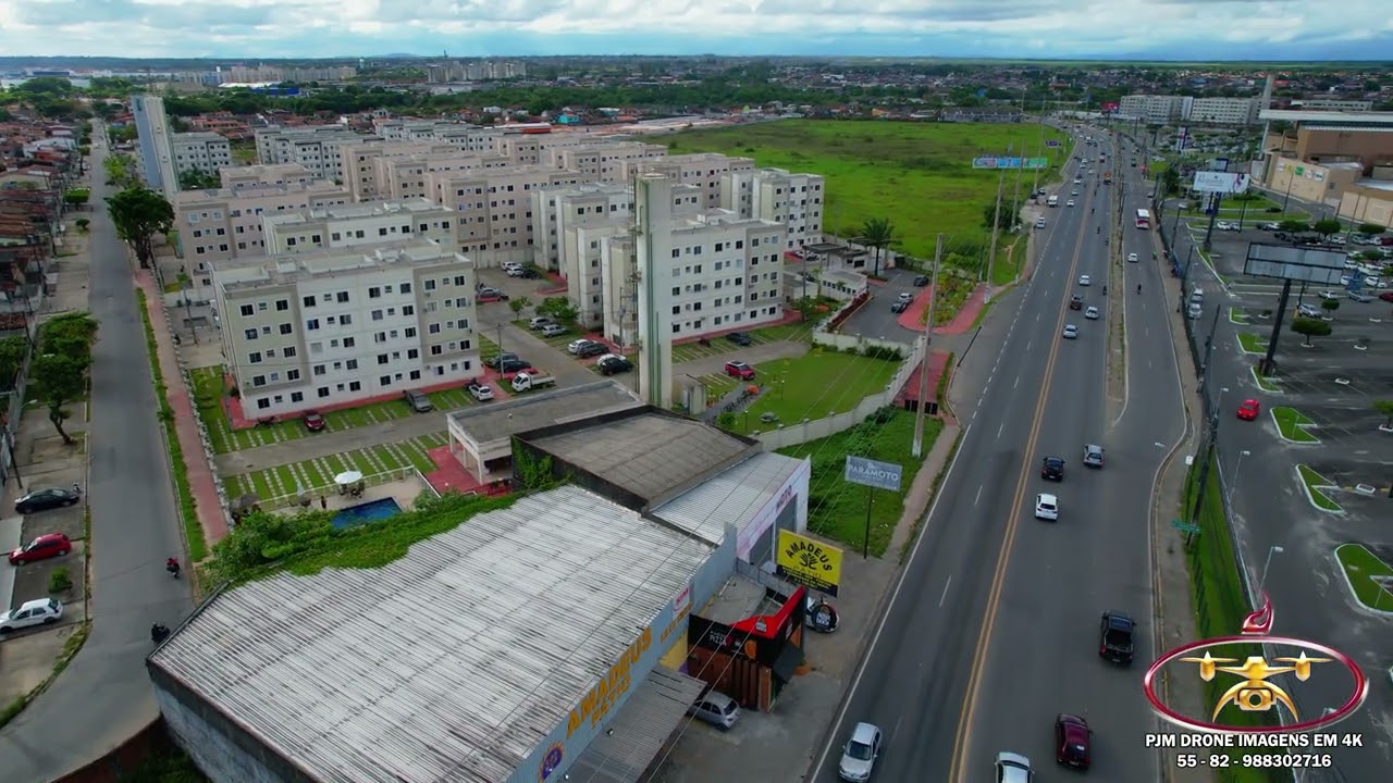 Do Benedito Bentes 1 | até a Santa Lucia Maceió | Alagoas Brasil Visto de cima em 5.4K | Dji Air 2S