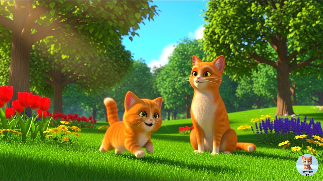 3D Animated Cat & Kitten Outing Adventure | Emotional Mother Baby Cat Story