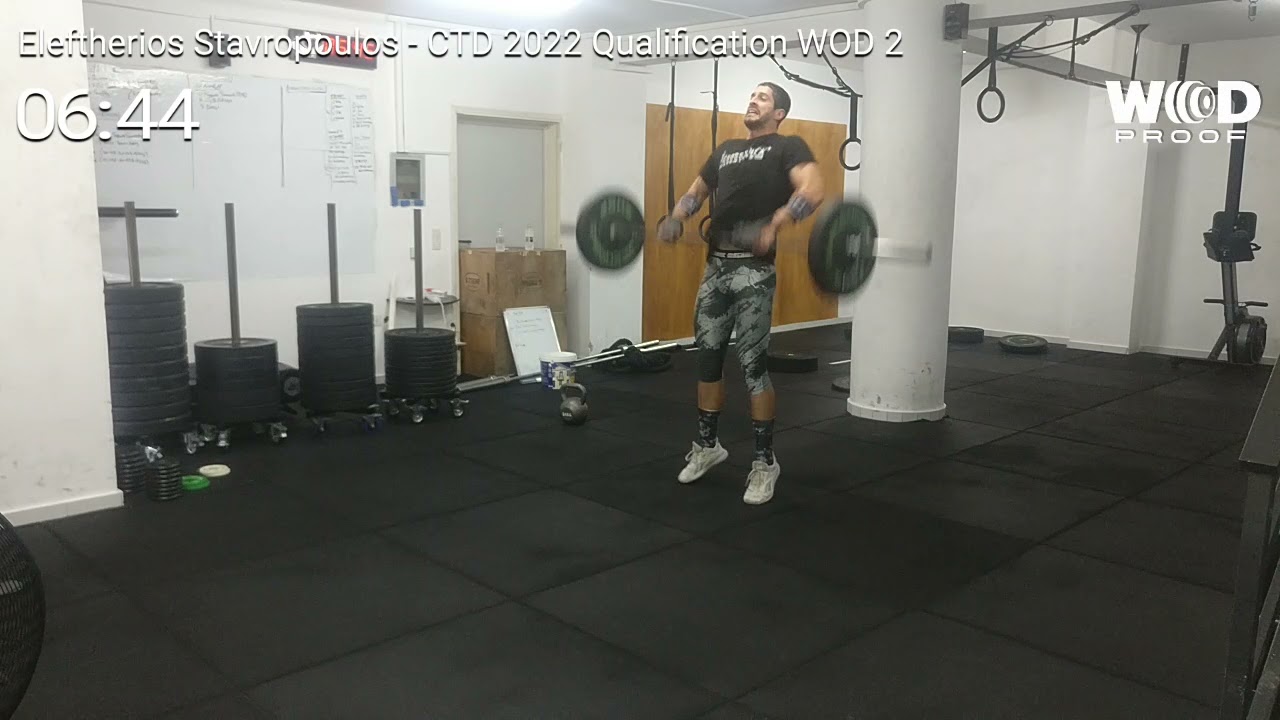 Lefteris Stavropoulos CTD 2022 WOD 2 , Rx Team men division