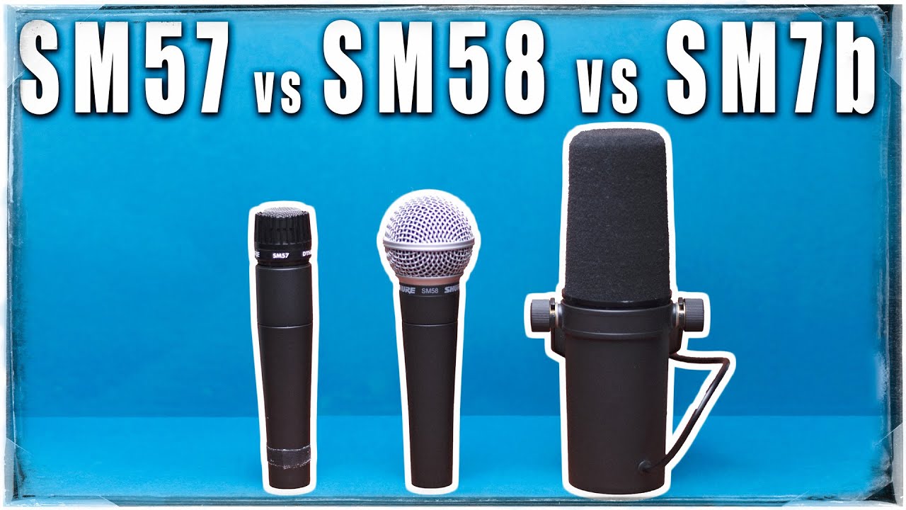 Shure SM57 vs SM58 vs SM7b: сравнение микрофонов: электрогитара, малый барабан, вокал