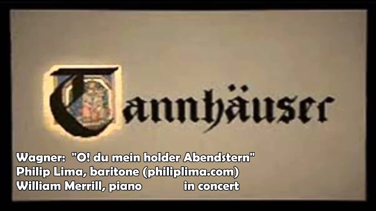 Philip Lima, baritone sings WAGNER;  