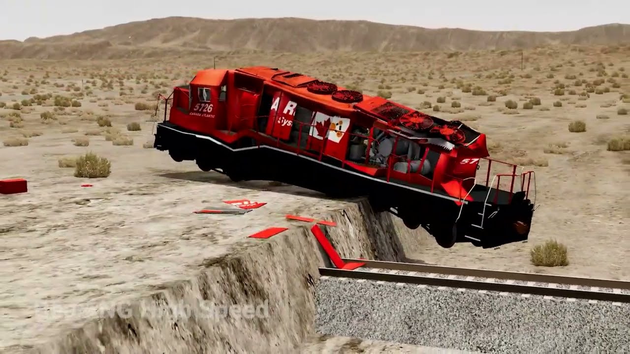 Trains vs Giant Ramp Jump Crashes #16 &ndash; BeamNG.drive | BeamNG High Speed