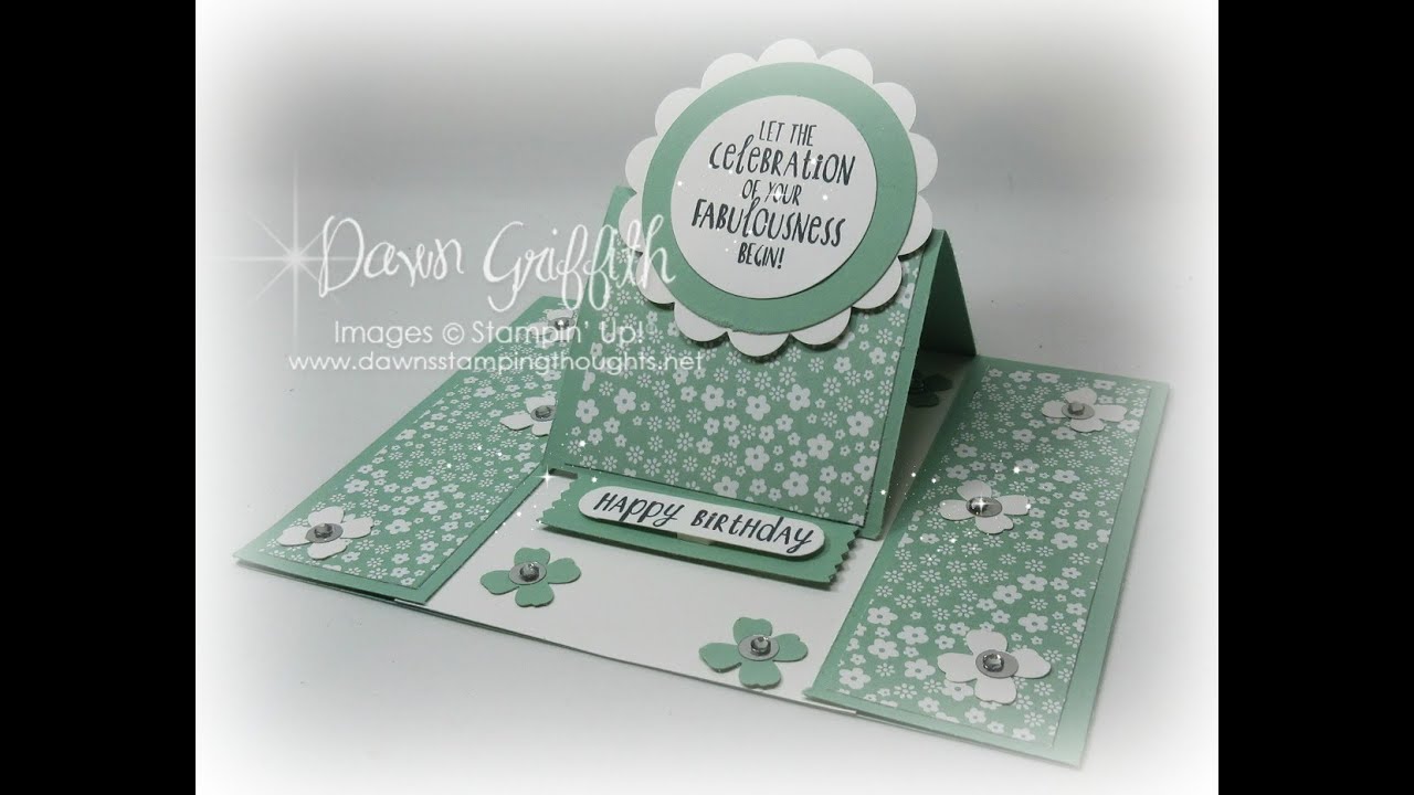 Center Panel Easel card with Dawn