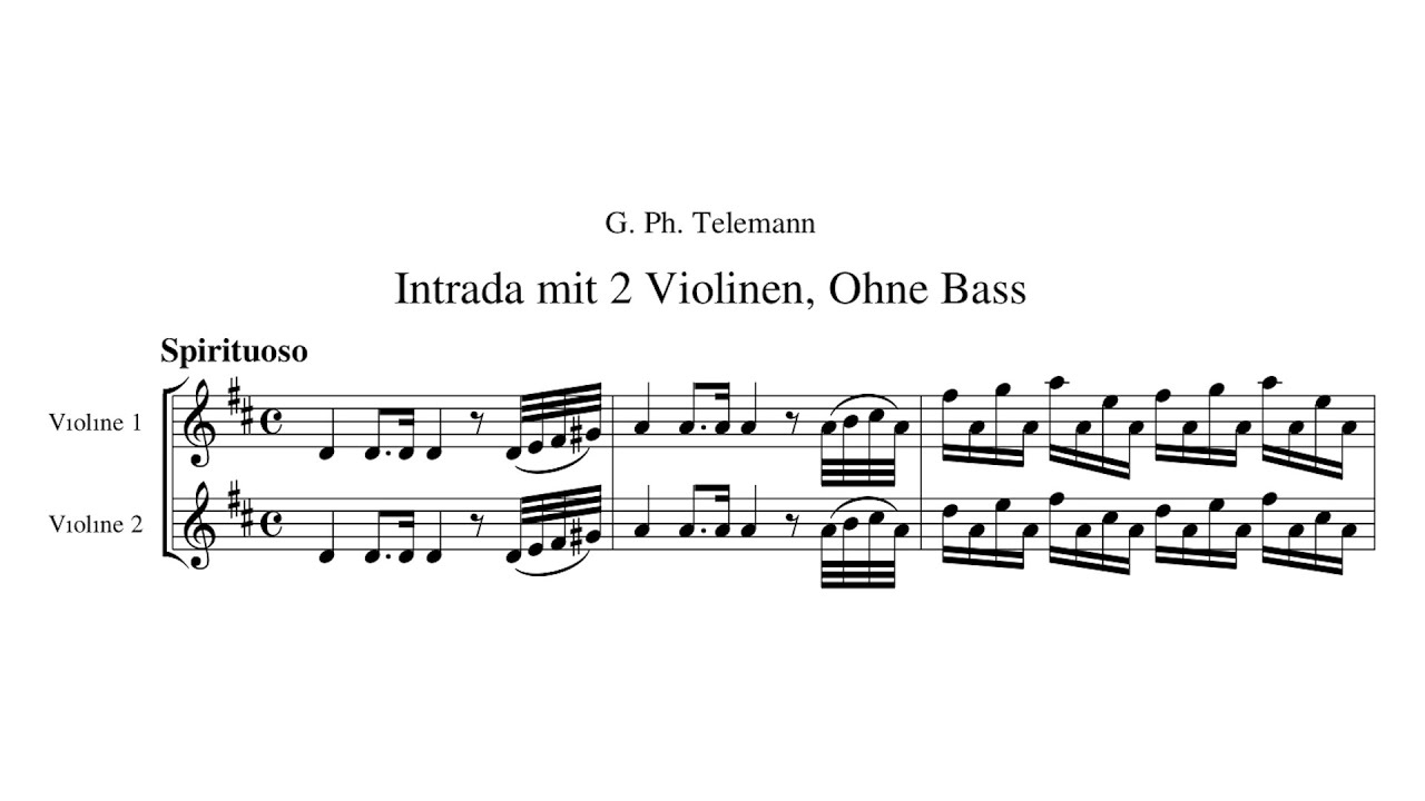 Telemann - Intrada-Suite for 2 Violins 'Gulliver's Travels'