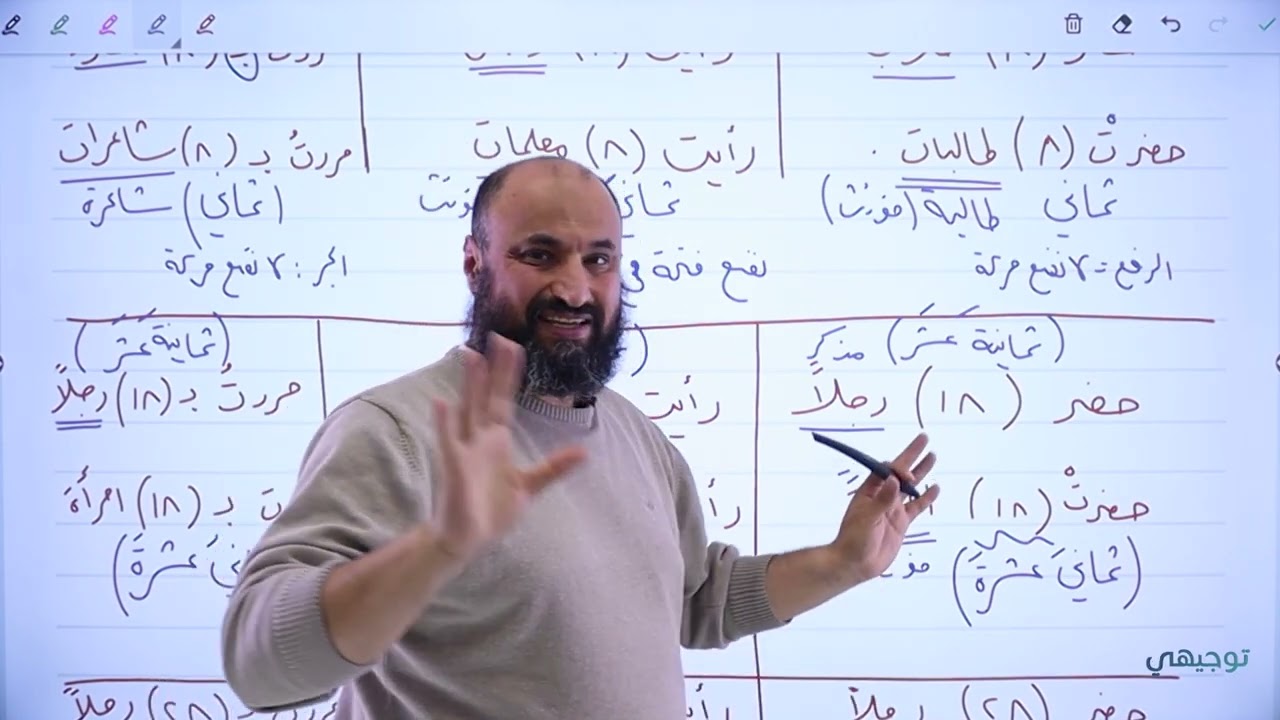 اللغة العربية - مراجعة (العدد - ج6) || #توجيهي مع أ. أحمد عساف
