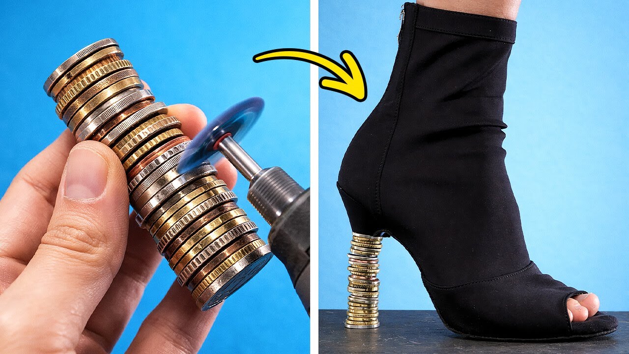 Fiz Saltos usando Moedas! 🤩 Sapatos Artesanais Incríveis para Amantes da Moda