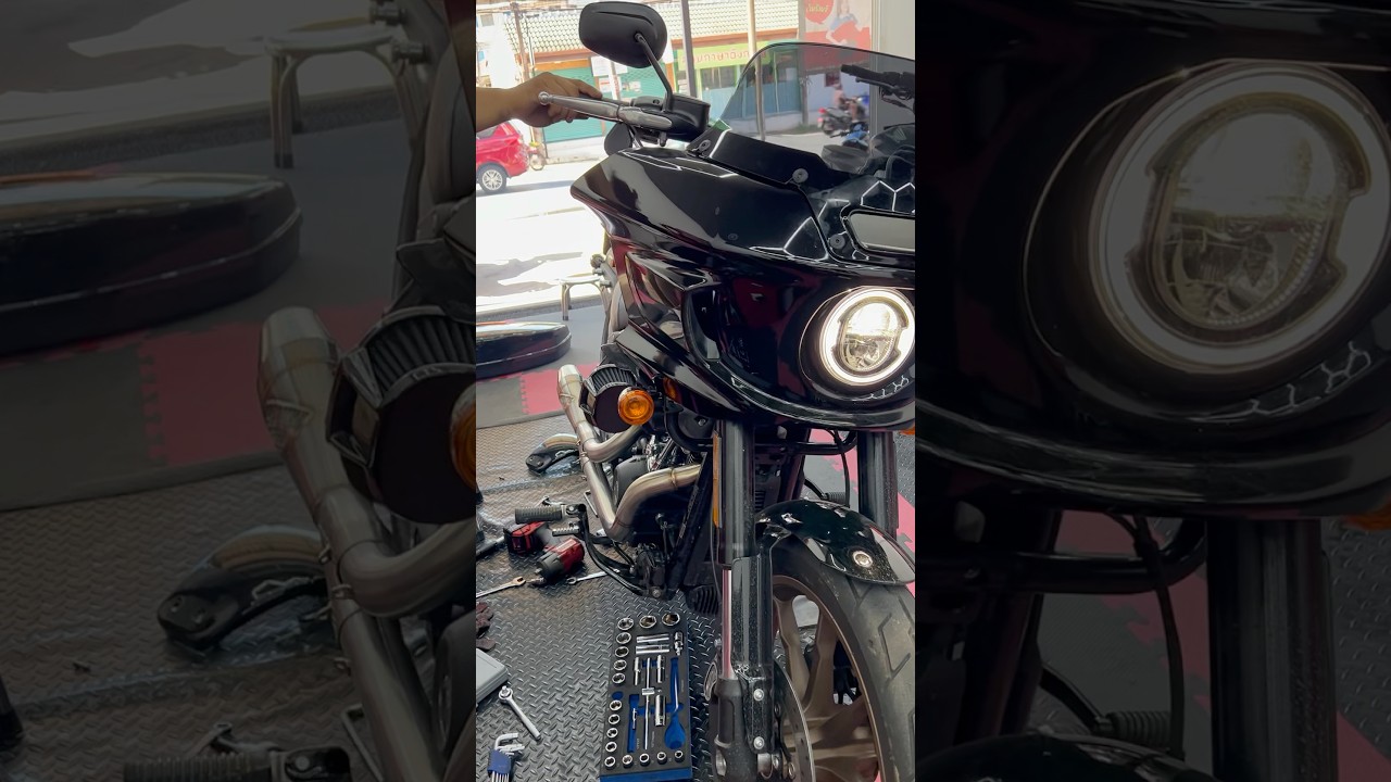 Harley custom exhaust sound 💥