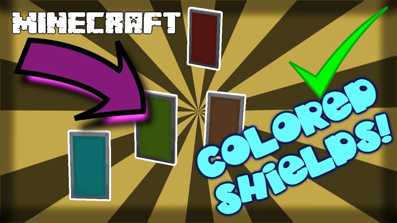 ✔ MINECRAFT | How to Make Colored Shields! 1.14.4