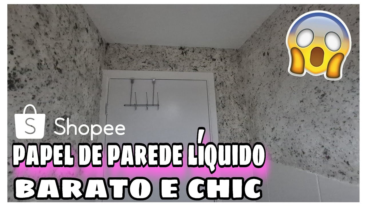 GASTE POUCO USANDO PAPEL DE PAREDE LÍQUIDO DA SHOPEE | Papel De Parede Líquido Como Fazer Em Casa
