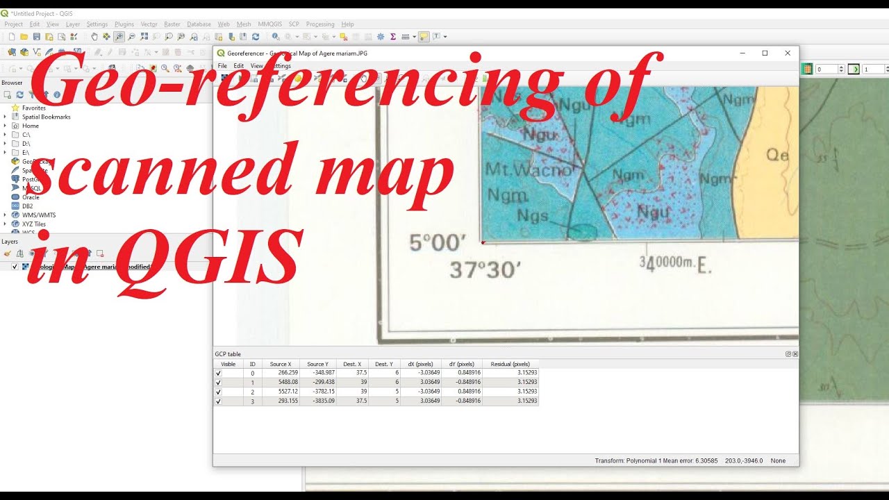 Geo-referencing scanned map in QGIS