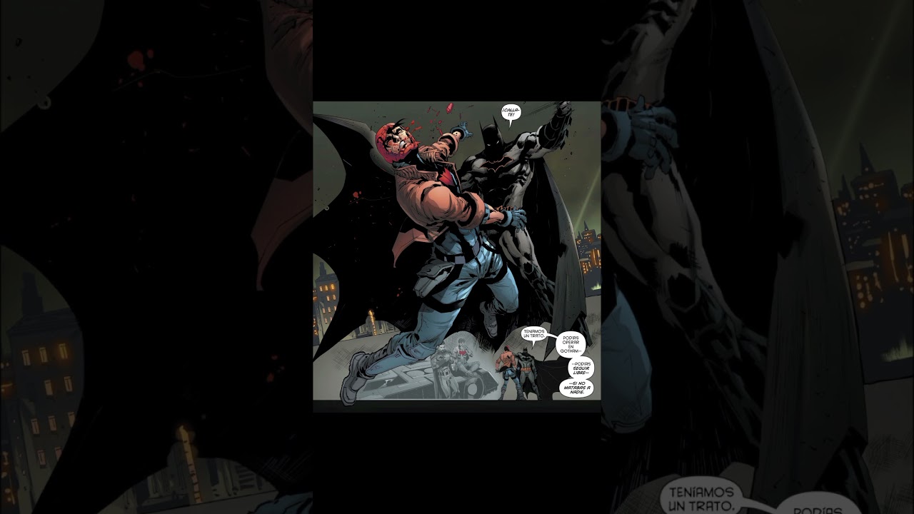 Batman le da una paliza a Red Hood