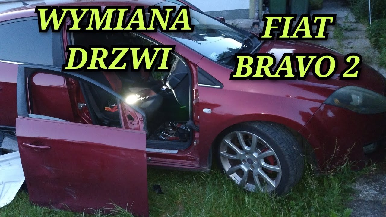Jak zdjąć boczek Fiat Bravo 2 II tapicerke wymienić drzwi wymiana tapicerke zdemontować demontaż