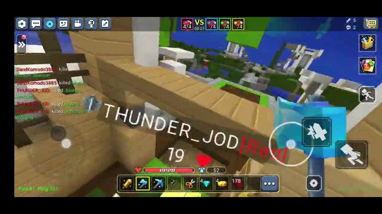 I play bed wars