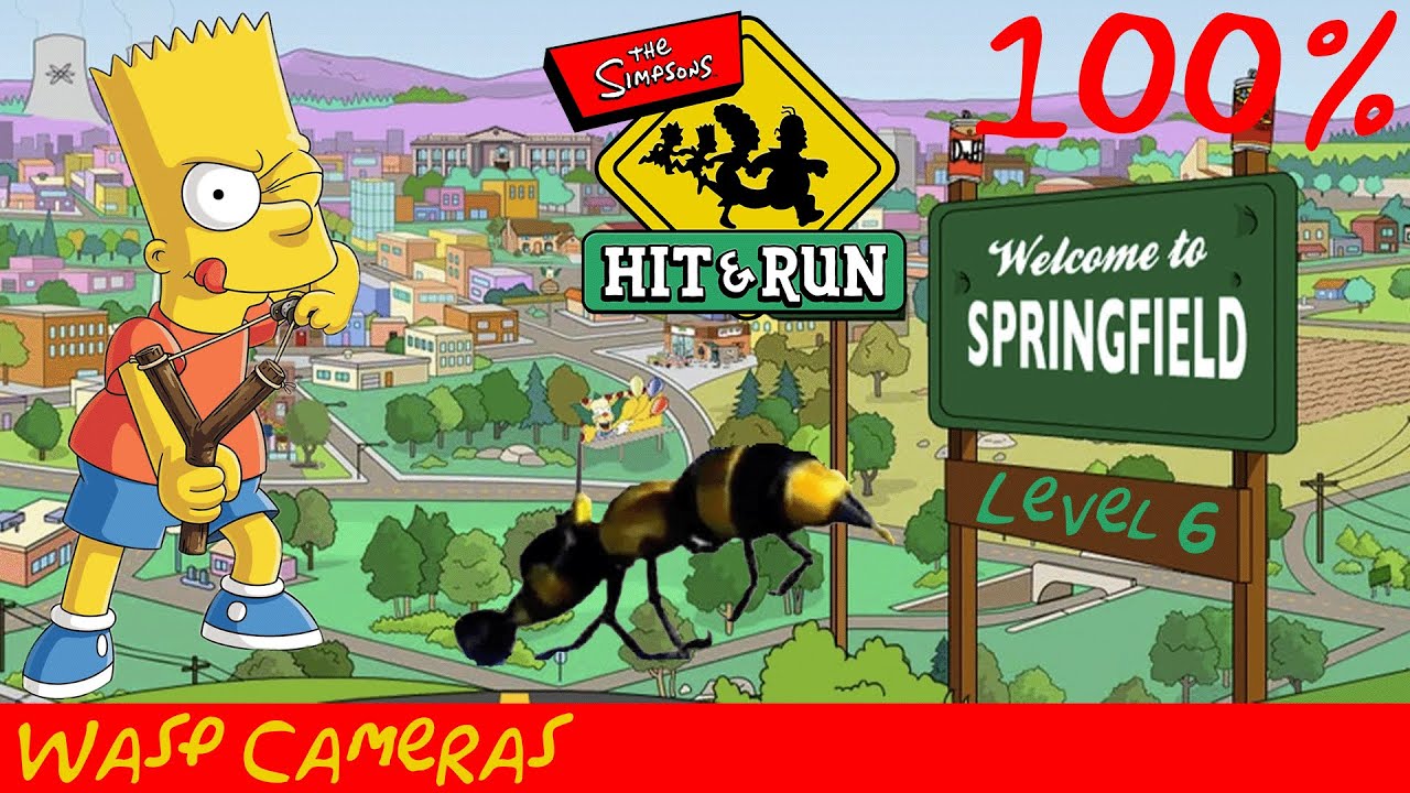 Simpsons hit and run 100%: Level 6 - Wasp Cameras