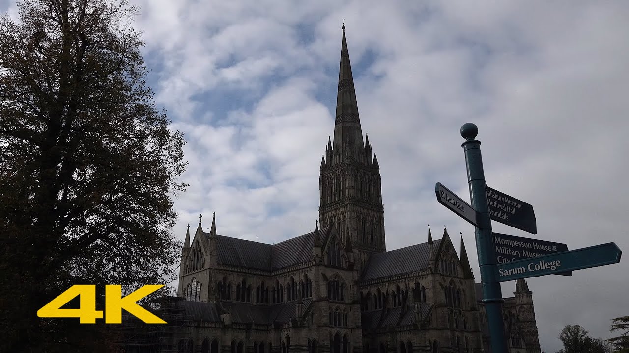 Salisbury Walk: City Centre【4K】
