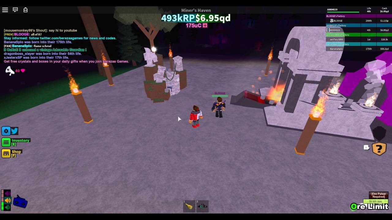 Super fast miners haven setup for advanced players